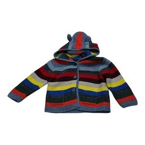 Baby Gap Hooded Striped Sweater Size 6-12 months